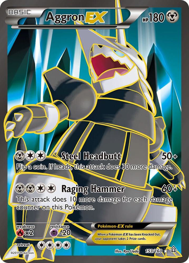 Aggron EX Full Art 153/160 (XY - Primal Clash)  - Holofoil | Good Games Adelaide SA