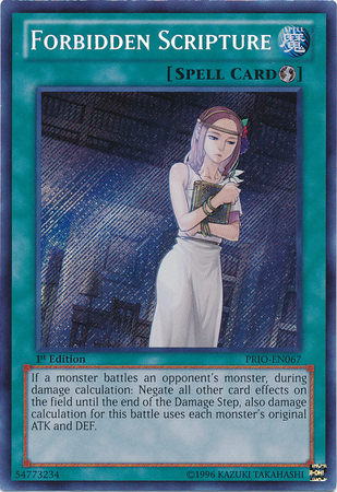 Forbidden Scripture [PRIO-EN067] Secret Rare | Good Games Adelaide SA