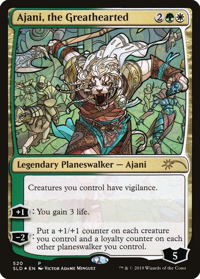 Ajani, the Greathearted (Stained Glass) [Secret Lair Drop Promos] | Good Games Adelaide SA