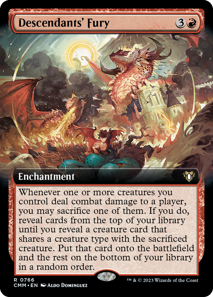 Descendants' Fury (Extended Art) [Commander Masters] | Good Games Adelaide SA