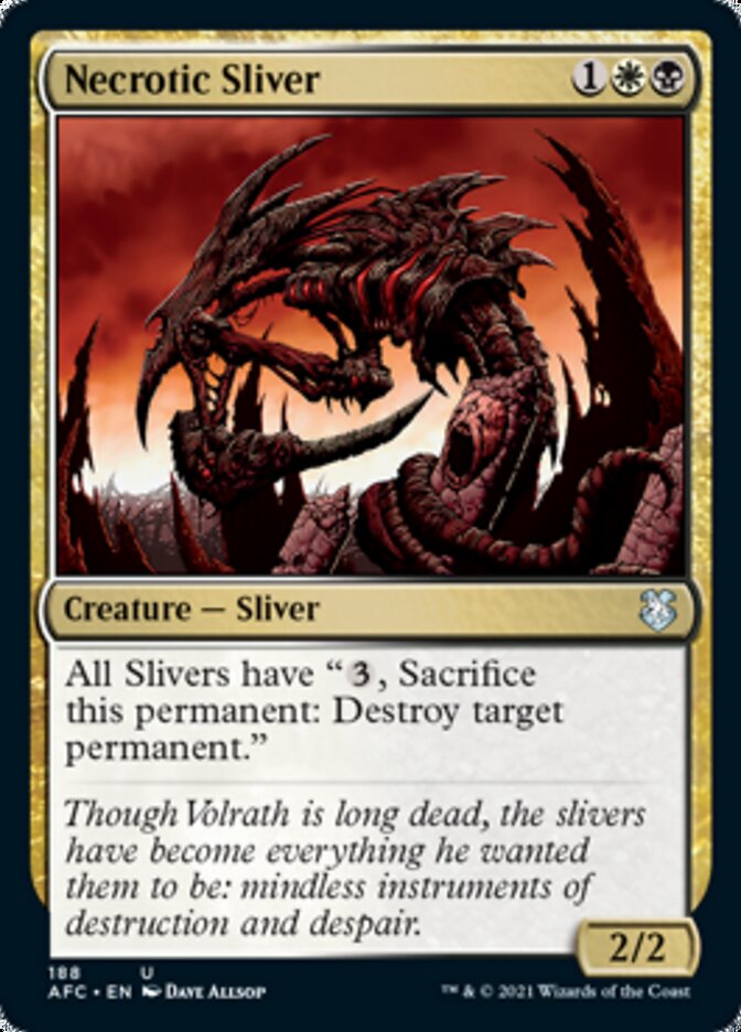 Necrotic Sliver [Dungeons & Dragons: Adventures in the Forgotten Realms Commander] | Good Games Adelaide SA