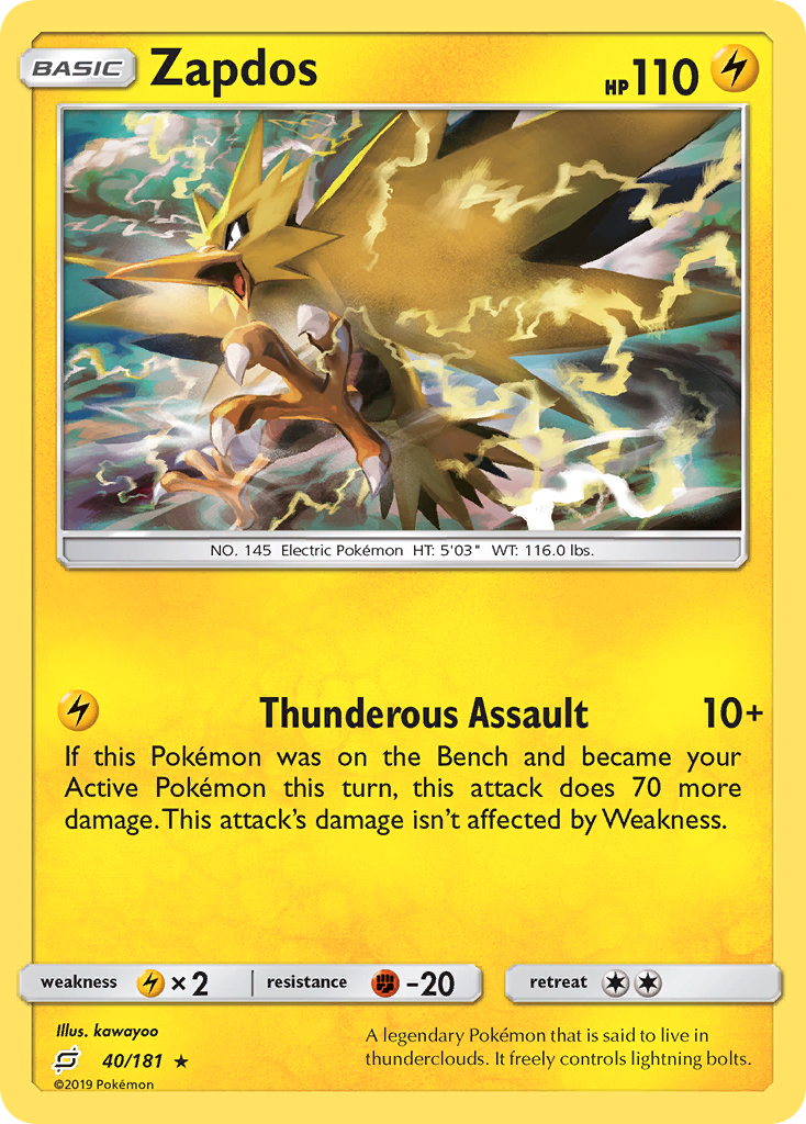 Zapdos (40/181) [Sun & Moon: Team Up] | Good Games Adelaide SA