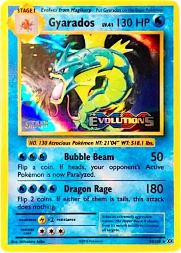 Gyarados Prerelease Staff 34/108 (XY Promos)  - Holofoil | Good Games Adelaide SA