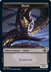 Snake // Zombie Double-sided Token [Commander Collection: Black Tokens] | Good Games Adelaide SA