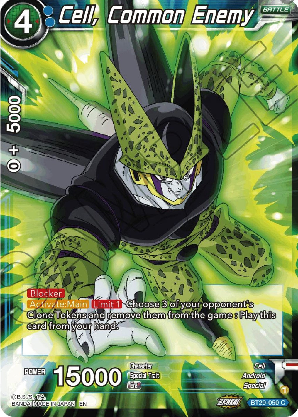 Cell, Common Enemy (BT20-050) [Power Absorbed] | Good Games Adelaide SA