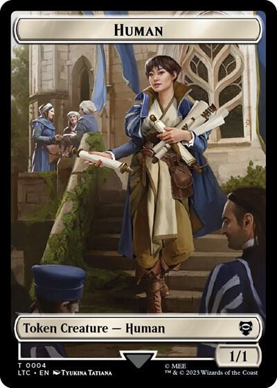 Human Human Knight Double Sided Token 4 // 9 (Commander: The Lord of the Rings: Tales of Middle-earth)  | Good Games Adelaide SA