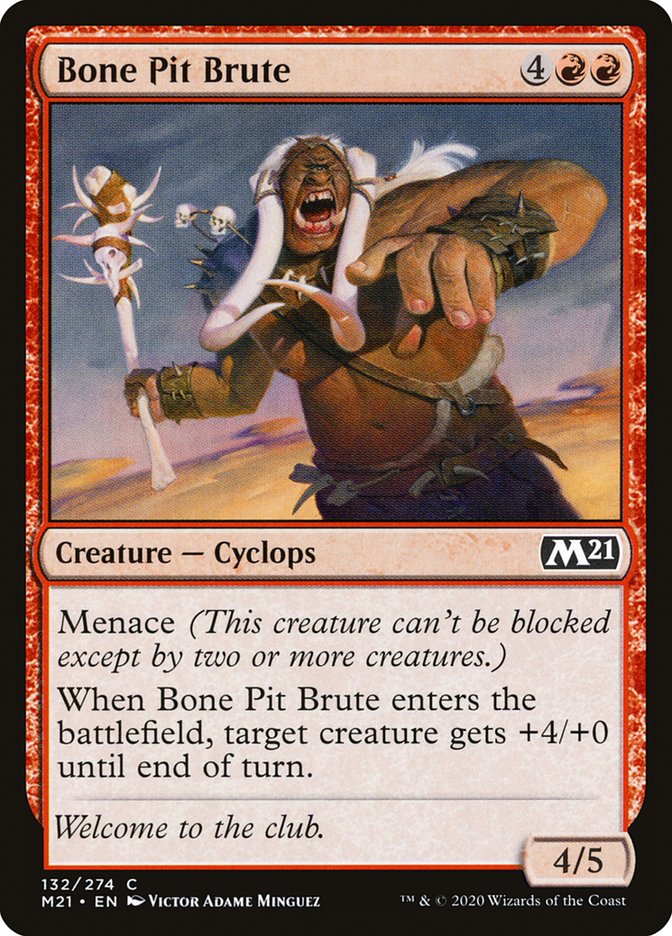 Bone Pit Brute 132 (Core Set 2021)  - Foil | Good Games Adelaide SA