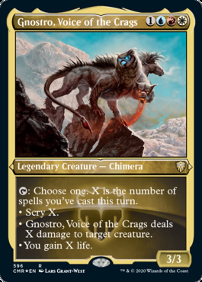 Gnostro, Voice of the Crags (Foil Etched) [Commander Legends] | Good Games Adelaide SA