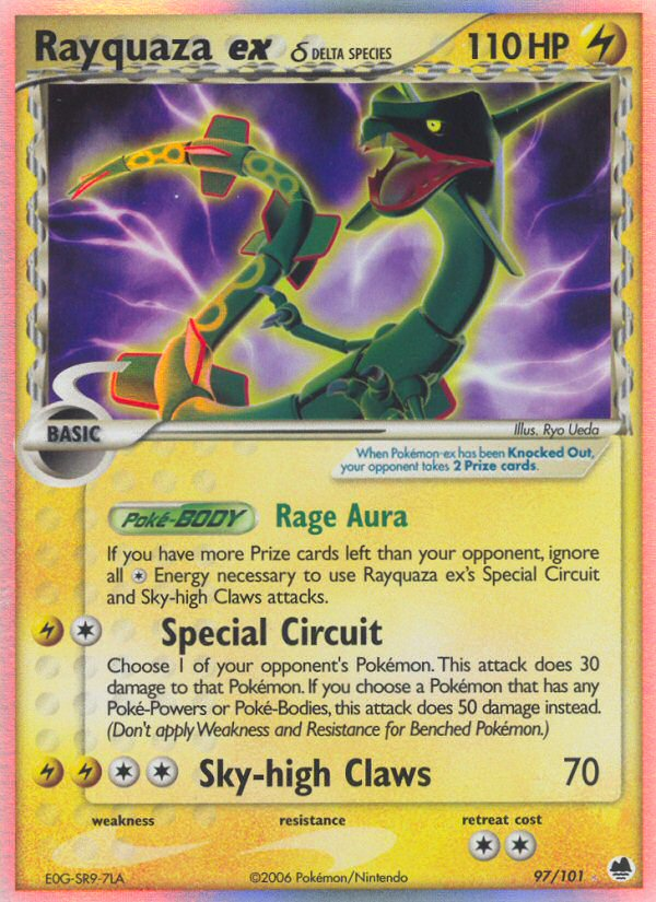 Rayquaza ex (97/101) (Delta Species) [EX: Dragon Frontiers] | Good Games Adelaide SA
