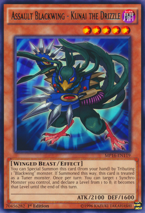 Assault Blackwing - Kunai the Drizzle [MP16-EN119] Rare | Good Games Adelaide SA