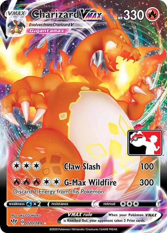 Charizard VMAX Series 1 020/189 (Prize Pack Series Cards)  - Holofoil | Good Games Adelaide SA