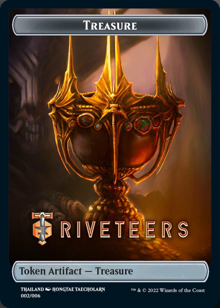 Treasure Token (Riveteers) (Southeast Asia Artists) [Streets of New Capenna Tokens] | Good Games Adelaide SA