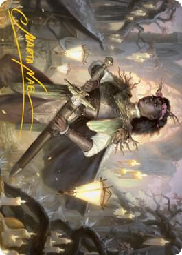Sungold Sentinel Art Card Gold Stamped Signature 20 (Art Series: Innistrad: Midnight Hunt)  | Good Games Adelaide SA