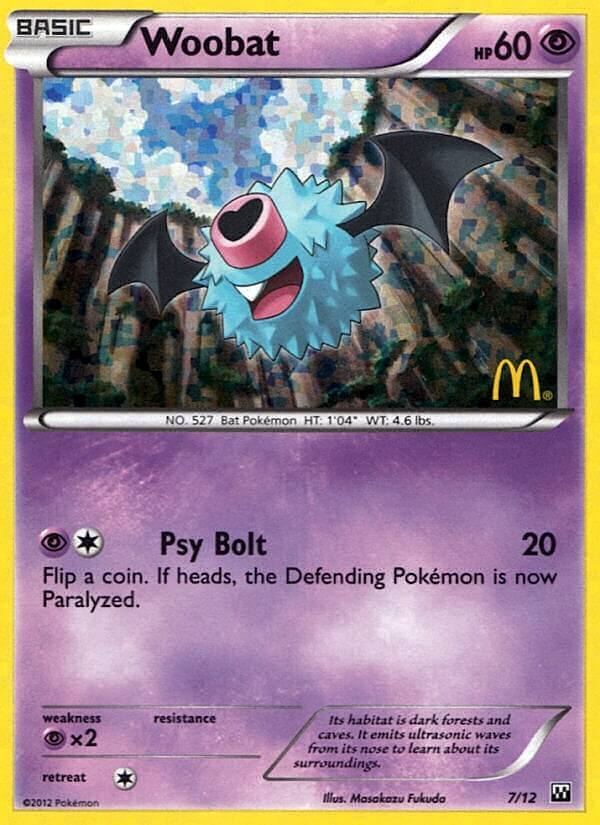 Woobat (7/12) [McDonald's Promos: 2012 Collection] | Good Games Adelaide SA