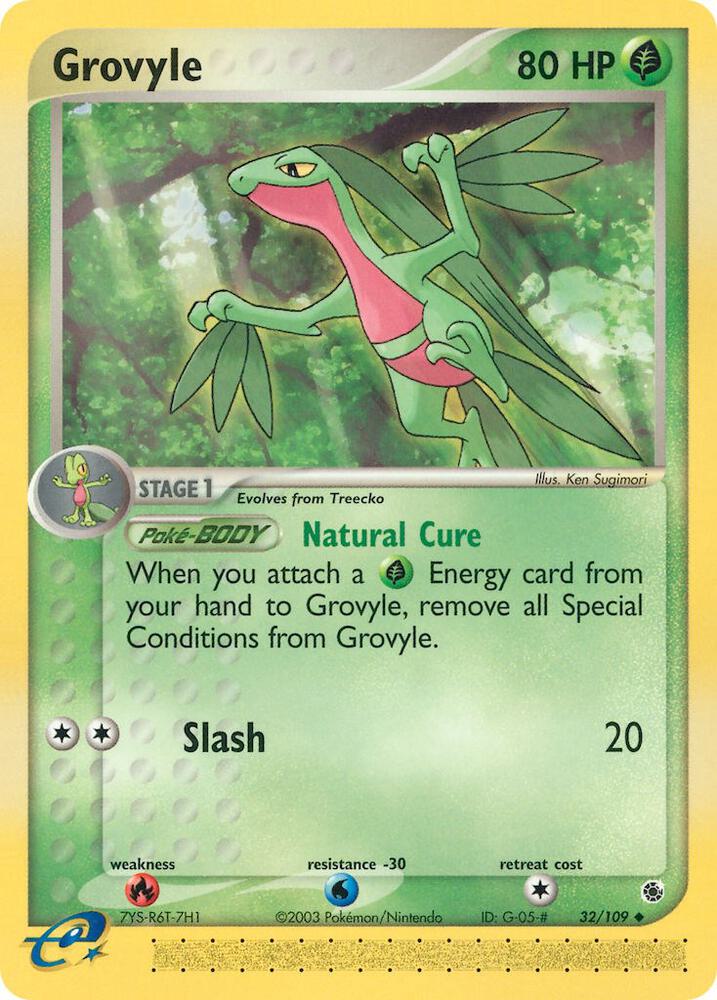 Grovyle  32/109 (Ruby and Sapphire)  - Reverse Holofoil | Good Games Adelaide SA