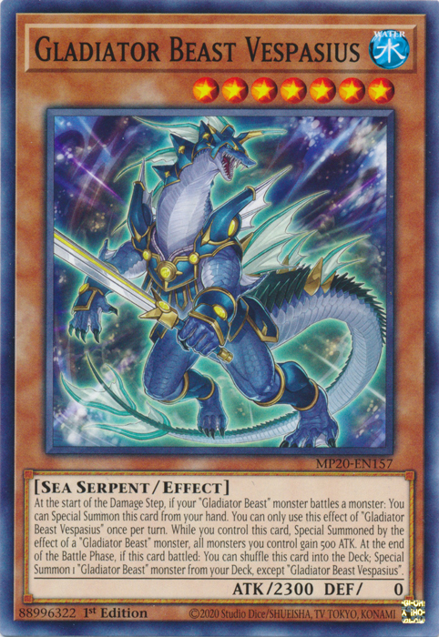 Gladiator Beast Vespasius [MP20-EN157] Common | Good Games Adelaide SA