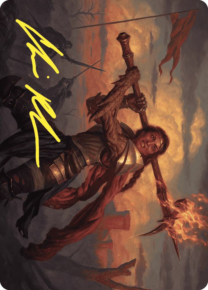 Imodane the Pyrohammer Art Card Gold Stamped Signature 18 (Art Series: Wilds of Eldraine)  | Good Games Adelaide SA