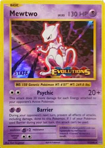Mewtwo Prerelease Staff 51/108 (XY Promos)  - Holofoil | Good Games Adelaide SA