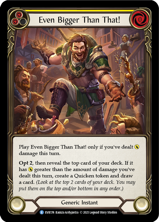 Even Bigger Than That! (Yellow) [EVR174] (Everfest)  1st Edition Rainbow Foil | Good Games Adelaide SA