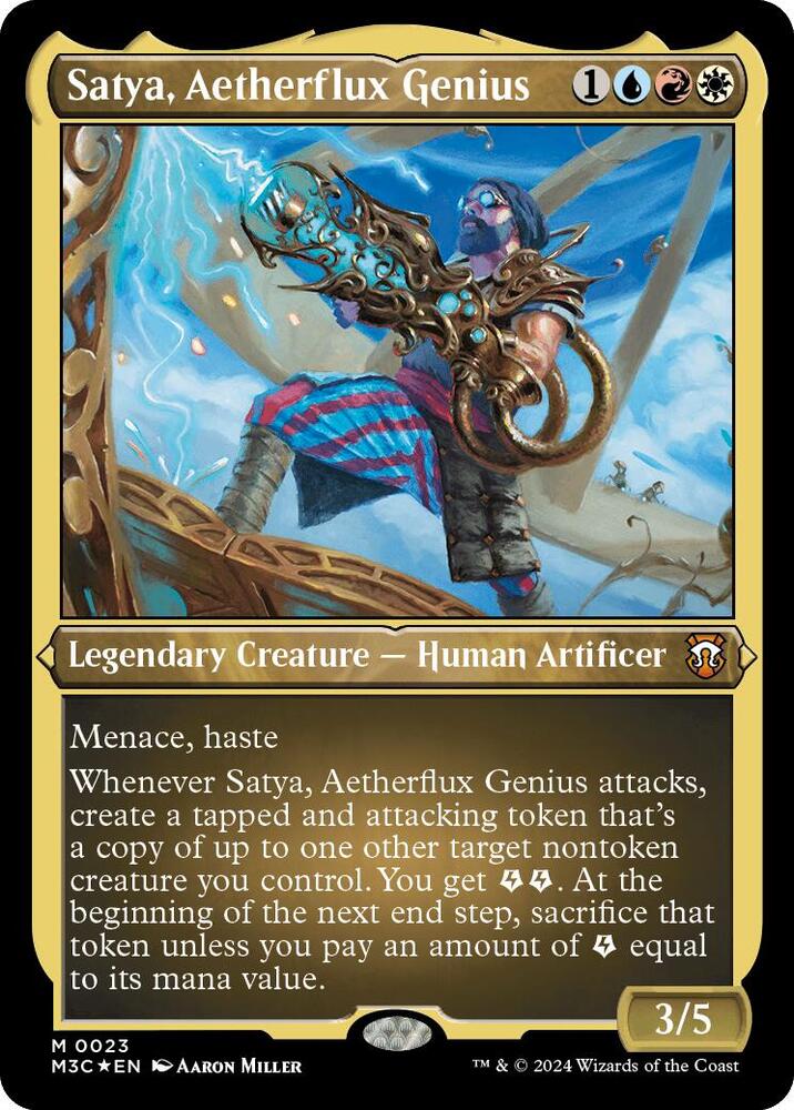 Satya, Aetherflux Genius 23 (Commander: Modern Horizons 3)  - Foil | Good Games Adelaide SA