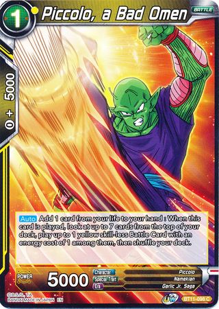 Piccolo, a Bad Omen [BT11-098] | Good Games Adelaide SA