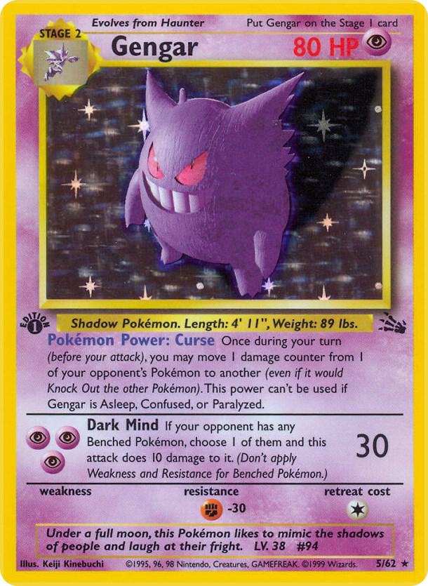 Gengar 5 05/62 (Fossil)  - 1st Edition Holofoil | Good Games Adelaide SA