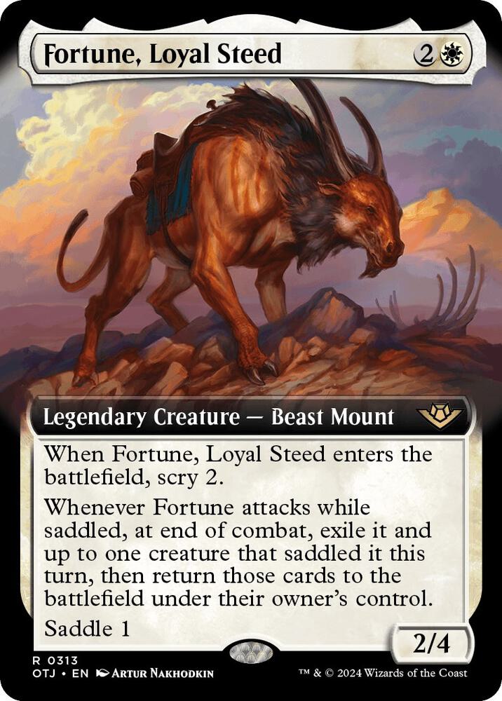 Fortune, Loyal Steed 313/286 (Outlaws of Thunder Junction)  - Extended Art | Good Games Adelaide SA