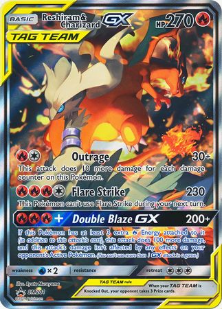 Reshiram & Charizard GX (SM201) (Jumbo Card) [Sun & Moon: Black Star Promos] | Good Games Adelaide SA