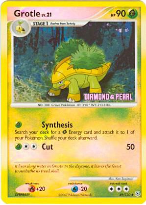 Grotle 49 130 Diamond and Pearl 049/130 (Burger King Promos)  - Reverse Holofoil | Good Games Adelaide SA