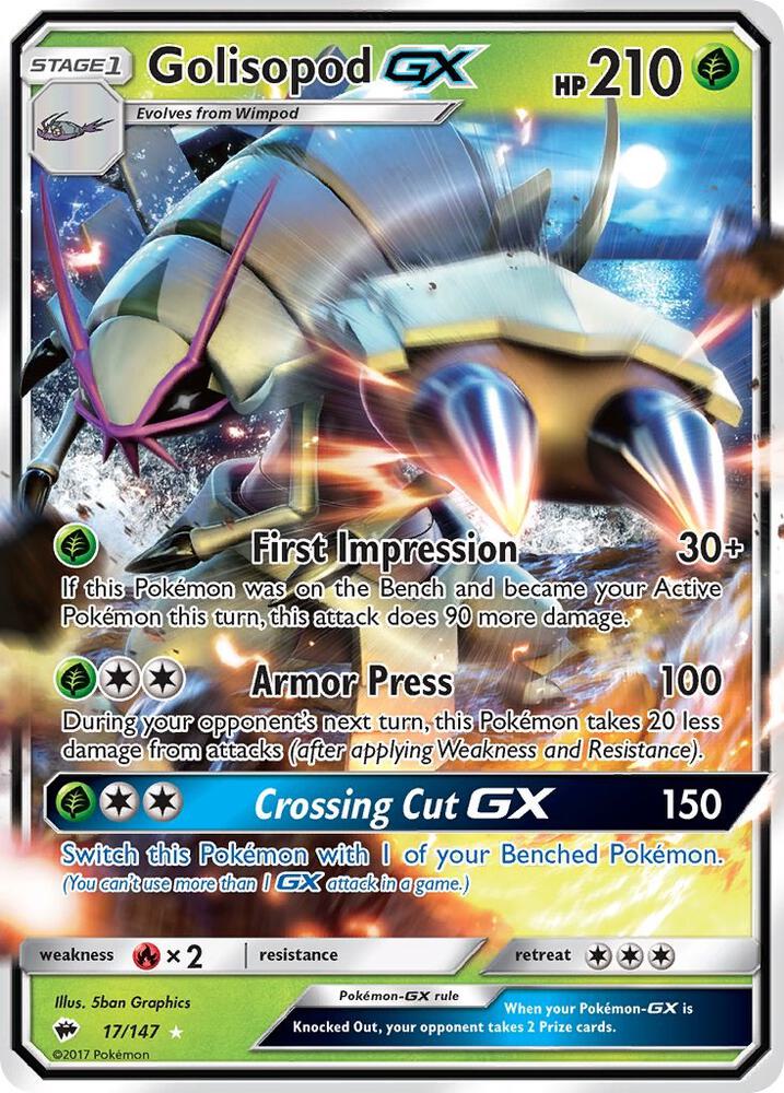 Golisopod GX 17/147 (SM - Burning Shadows)  - Holofoil | Good Games Adelaide SA