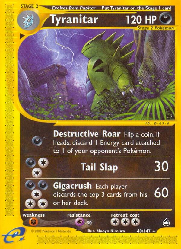 Tyranitar 040/147 (Aquapolis)  | Good Games Adelaide SA
