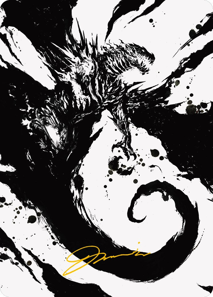 Capricious Hellraiser Art Card (Gold-Stamped Signature) [Phyrexia: All Will Be One Art Series] | Good Games Adelaide SA
