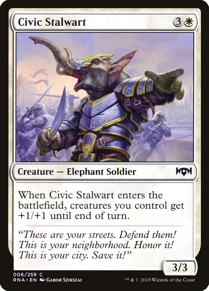 Civic Stalwart 6 (Ravnica Allegiance)  - Foil | Good Games Adelaide SA