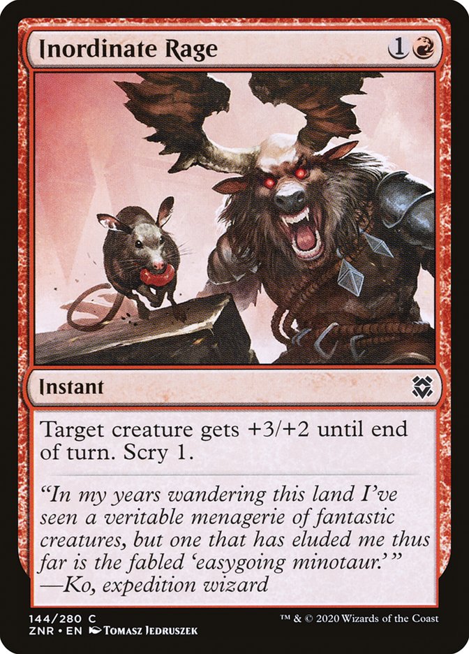 Inordinate Rage 144/280 (Zendikar Rising)  | Good Games Adelaide SA