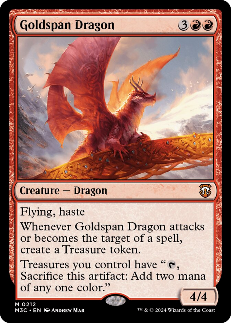 Goldspan Dragon (Ripple Foil) [Modern Horizons 3 Commander] | Good Games Adelaide SA