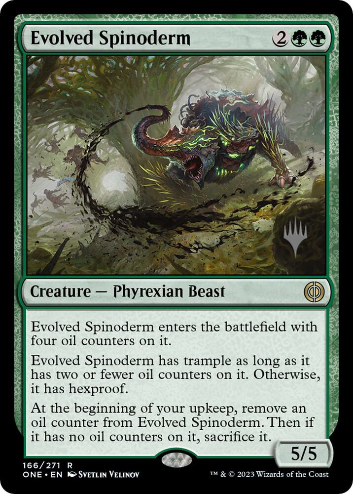 Evolved Spinoderm 166 (Promo Pack: Phyrexia: All Will Be One)  | Good Games Adelaide SA