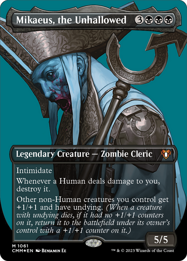 Mikaeus, the Unhallowed (Borderless Textured Foil Frame Break) [Commander Masters] | Good Games Adelaide SA