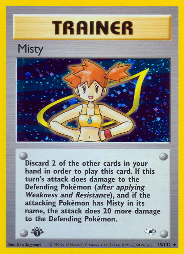 Misty (18/132) [Gym Heroes 1st Edition] | Good Games Adelaide SA