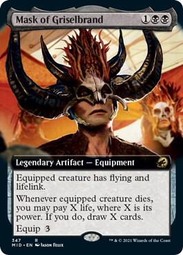 Mask of Griselbrand Extended Art 347 (Innistrad: Midnight Hunt)  | Good Games Adelaide SA
