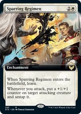 Sparring Regimen Extended Art 293 (Strixhaven: School of Mages)  | Good Games Adelaide SA