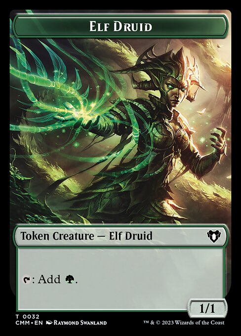 Saproling // Elf Druid Double-Sided Token [Commander Masters Tokens] | Good Games Adelaide SA