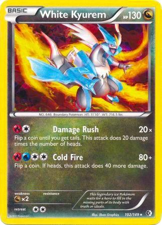 White Kyurem 102 149 BW Boundaries Crossed 102/149 (Deck Exclusives)  - Holofoil | Good Games Adelaide SA