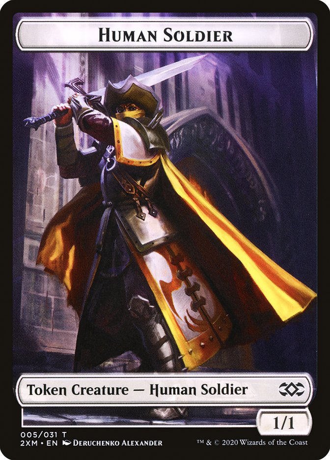 Human Soldier Token [Double Masters] | Good Games Adelaide SA