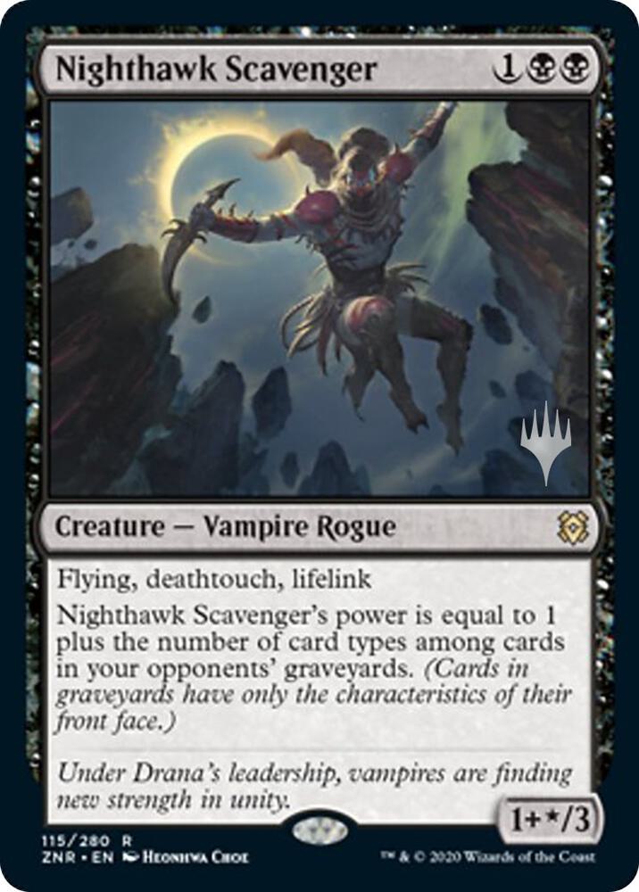 Nighthawk Scavenger 115 (Promo Pack: Zendikar Rising)  - Foil | Good Games Adelaide SA