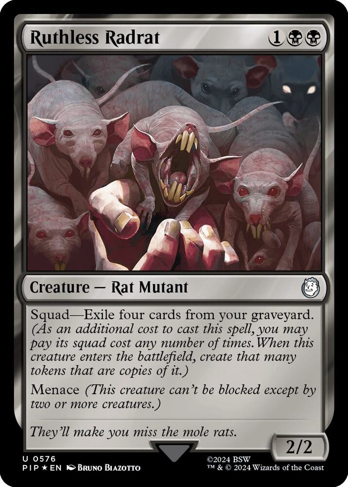 Ruthless Radrat 576 (Universes Beyond: Fallout)  - Foil | Good Games Adelaide SA