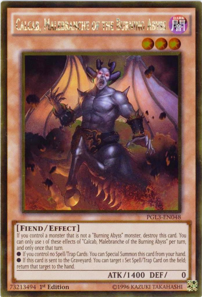 Calcab, Malebranche of the Burning Abyss [PGL3-EN048] Gold Rare | Good Games Adelaide SA