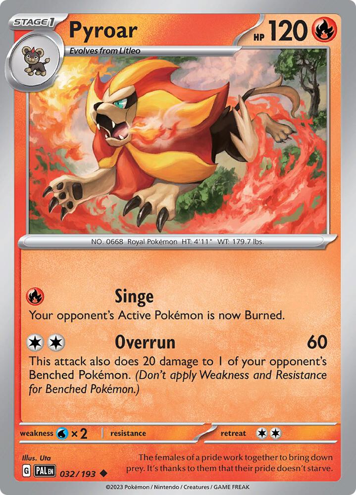 Pyroar 032/193 (SV02: Paldea Evolved)  | Good Games Adelaide SA