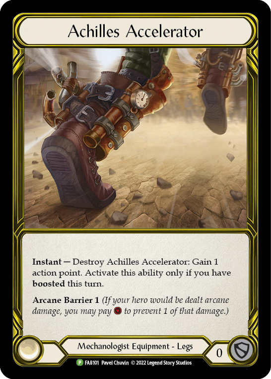 Achilles Accelerator (Golden) [FAB101] (Promo)  Cold Foil | Good Games Adelaide SA