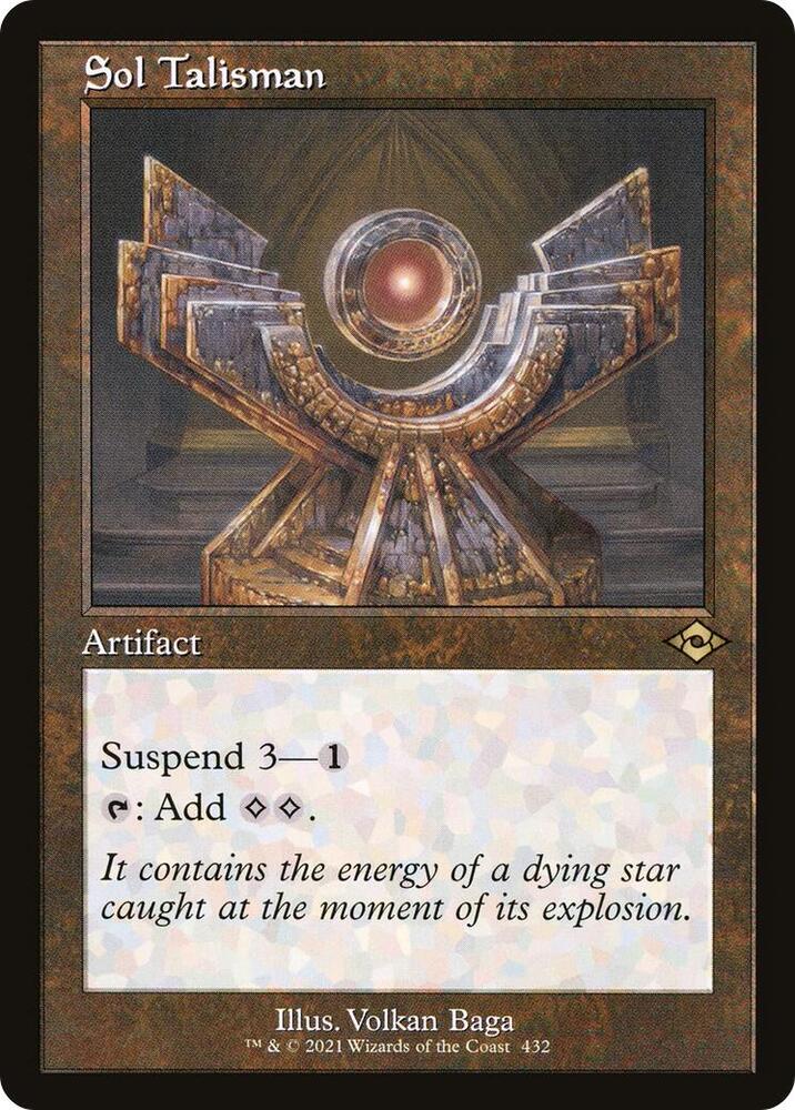 Sol Talisman Retro Frame 432 (Modern Horizons 2)  - Foil | Good Games Adelaide SA