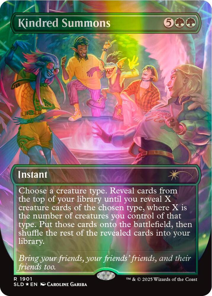 Kindred Summons Double Rainbow Foil 1901 (Secret Lair Drop Series)  - Foil | Good Games Adelaide SA